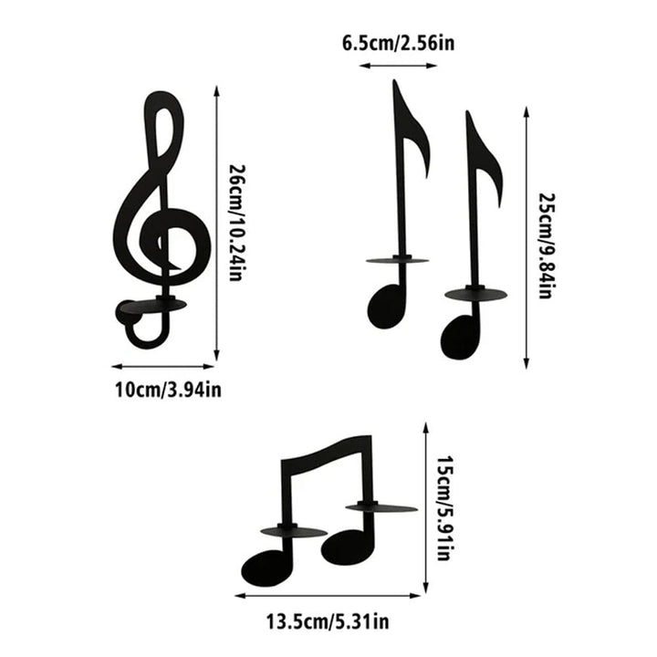 Black Musical Note Wall Light | Kalsten