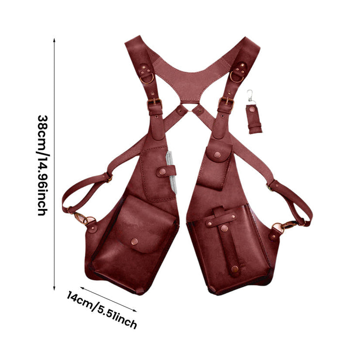 Medieval Steampunk shoulder bag with retro strap | Kalsten