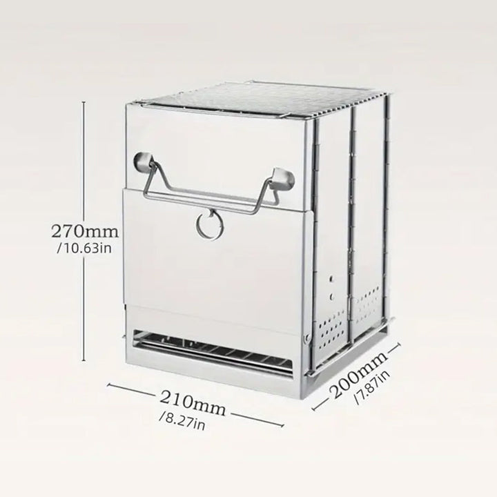 Mini Wood Stove – Stainless Steel Camping Grill