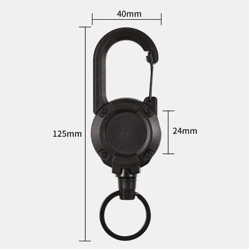 Outdoor Automatic Expandable Wire Rope Luya Theft Protection Tactical Keychain | Kalsten