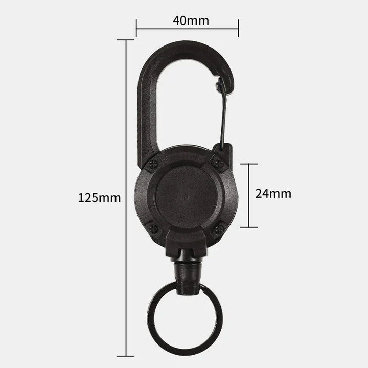 Outdoor Automatic Expandable Wire Rope Luya Theft Protection Tactical Keychain | Kalsten