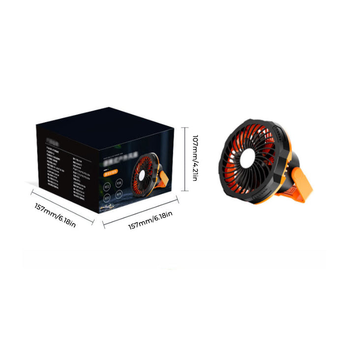 Portable camping fan with LED light | Kalsten