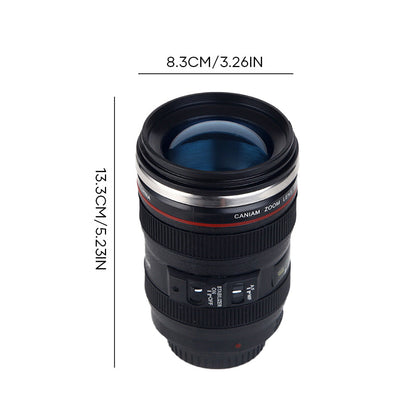 Camera Lens Inspired Insulated Mug Coffee Cup | Skanto