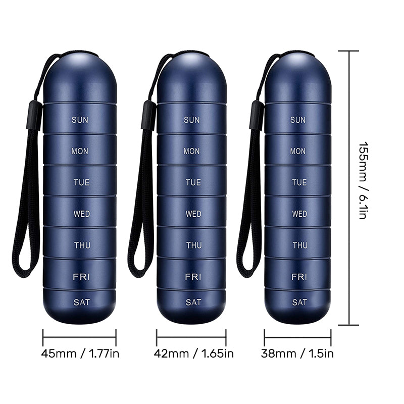 Kalsten | 7-Day Portable Pill Organizer for Travel
