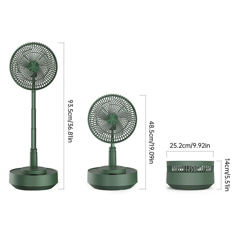 Portable rechargeable telescopic table fan with silent design and height-adjustable | Karnz
