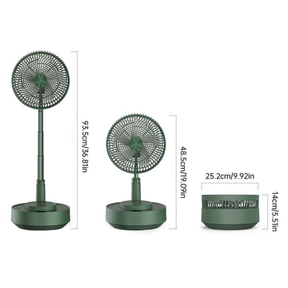 Portable rechargeable telescopic table fan with silent design and height-adjustable | Karnz