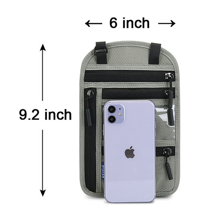 Kalsten | Travel Neck Pouch Neck Wallet with RFID Blocking Passport Holder