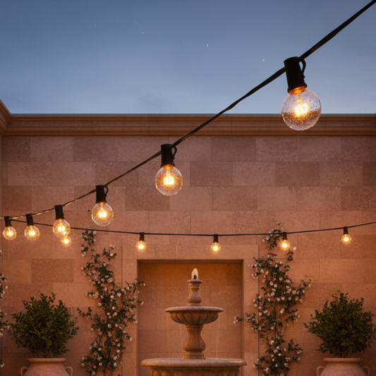 Solar LED Globe Patio String Lights