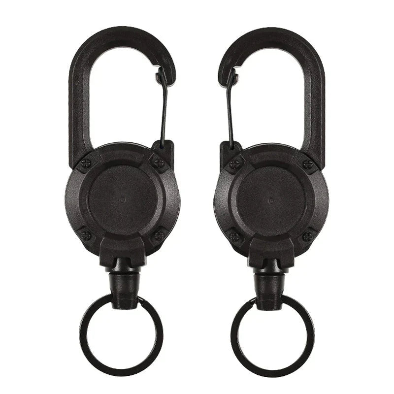 Tactical Anti-theft Metal Cable Keychain Retractable Automatic Outdoor Luya | Kalsten