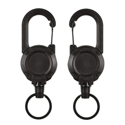 Tactical Anti-theft Metal Cable Keychain Extendable Automatic Outdoor Luya | Karnz