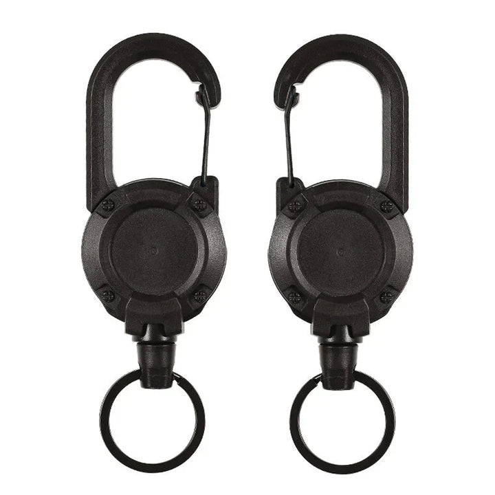 Tactical Anti-theft Metal Cable Keychain Retractable Automatic Outdoor Luya | Kalsten
