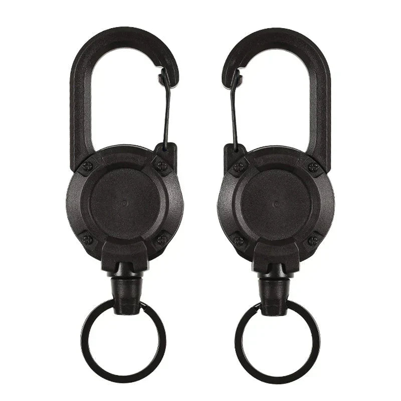 Outdoor Automatic Expandable Wire Rope Luya Theft Protection Tactical Keychain | Kalsten