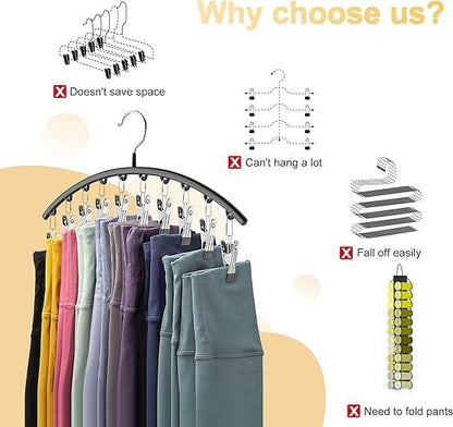 Leggings Organizer Hanger with Rubber Clips | Karnz