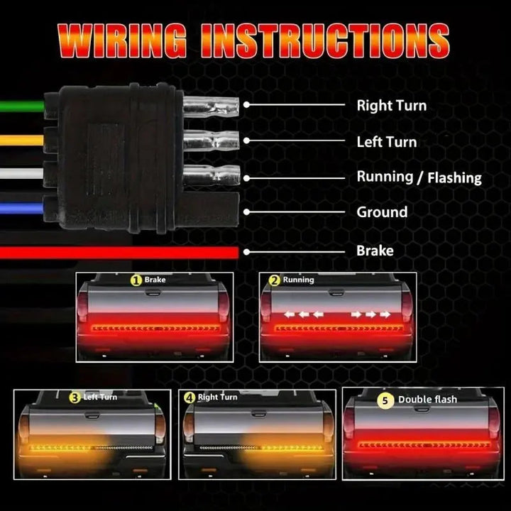 Kalsten | 48-inch two-color LED tail light strip – Bright vehicle signal light