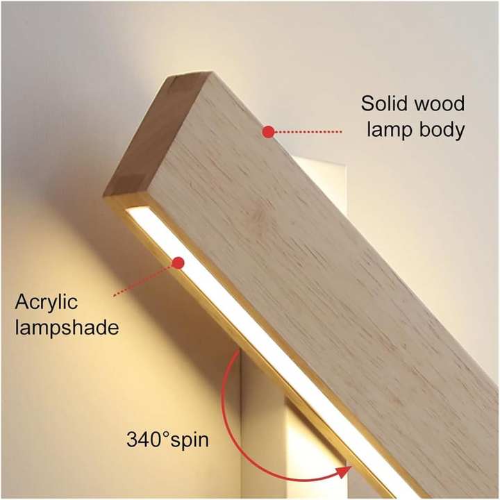 Rotatable Wooden LED Wall Lamp Kalsten