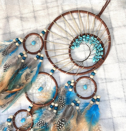BowLift | Turquoise Tree of Life Feather Dreamcatcher