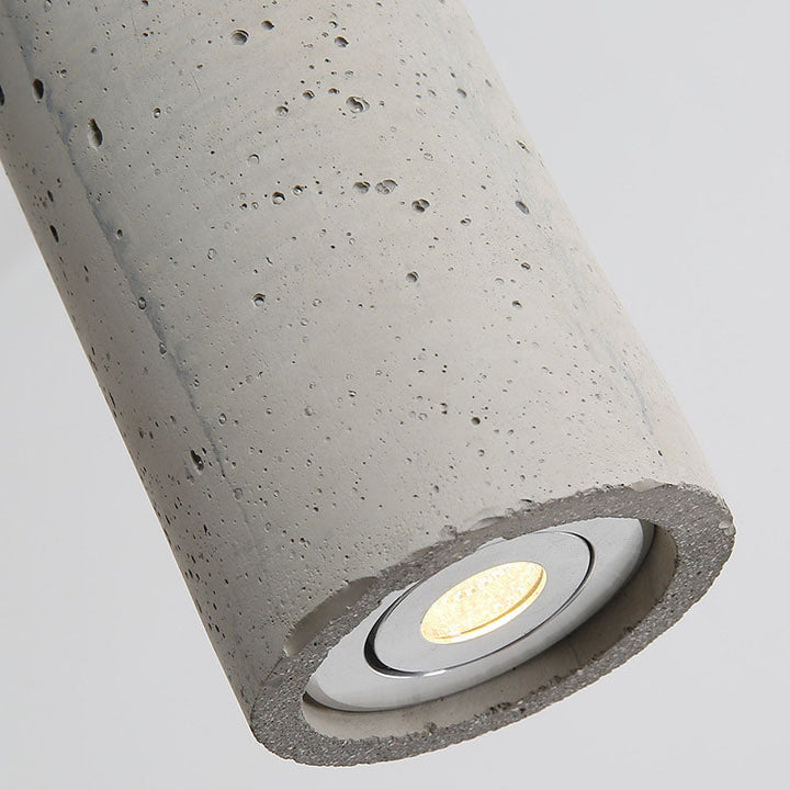Kalsten | StoneCast Industrial Cylinder Pendant Light made of Concrete | 1 Light | Smooth or Rough Surface