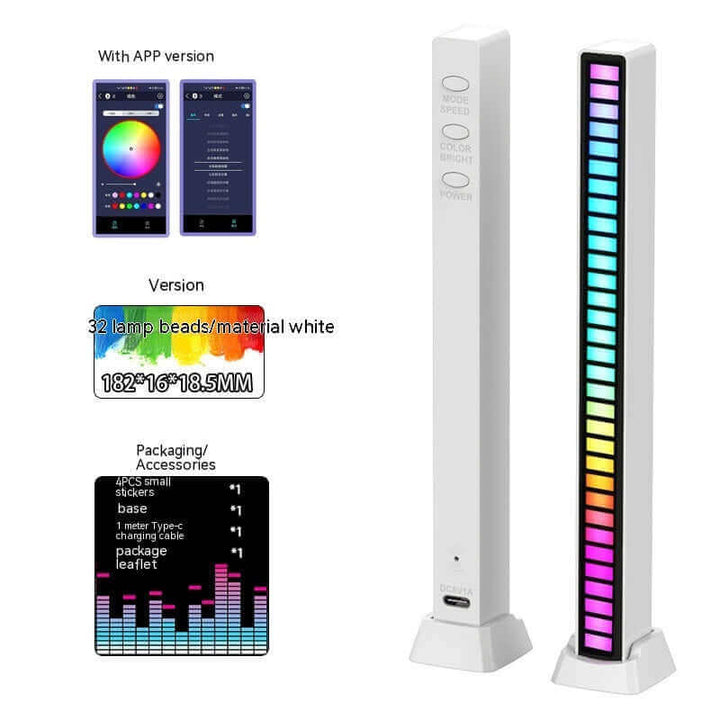 Led Sound Control Light Bar RGB Ambient Pickup Rhythm Lamp Music USB Adjustabl Automotivo Strip For Automobiles Family Party | Kalsten