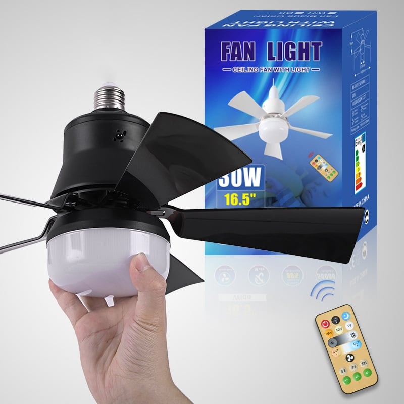 Skanto | 2-in-1 PORTABLE CEILING FAN & LIGHT with Remote Control