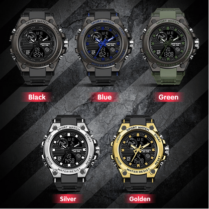 BowLift | Sporty Dual-Display Mode Multifunctional Waterproof Luminous Men's Wristwatch