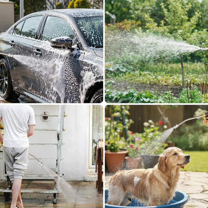 AquaForce 2-in-1 High Pressure Water Gun — Say goodbye to dirt stress and enjoy effortless shine moments! | Kalsten