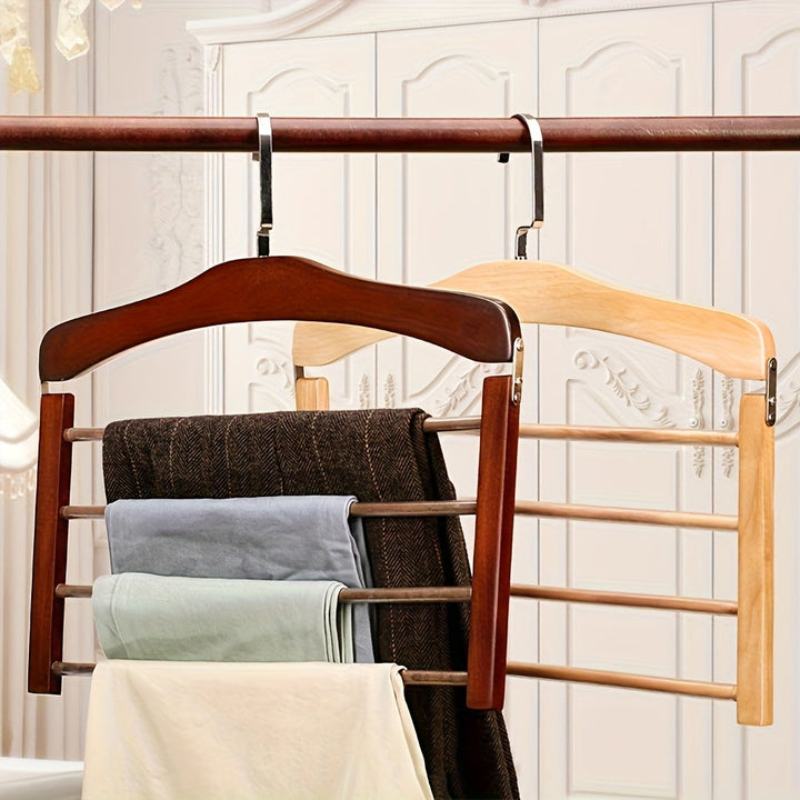 Wood Pants Hanger Multi-Layer 2 Piece Set | Kalsten