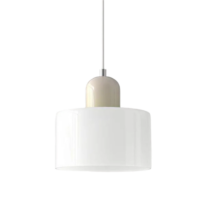 Glass pendant light – Elegant cylindrical pendant light for cozy living spaces | Kalsten