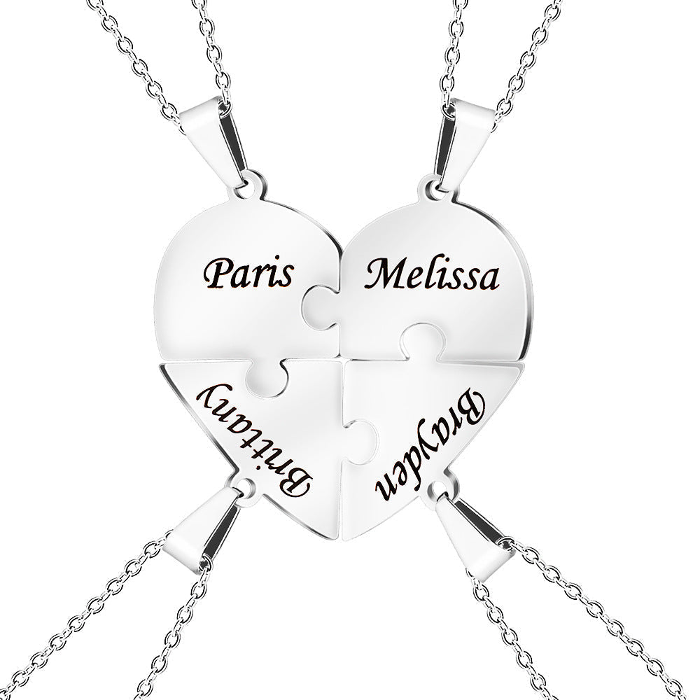 Kalsten | Personalized Family Heart Puzzle Necklace