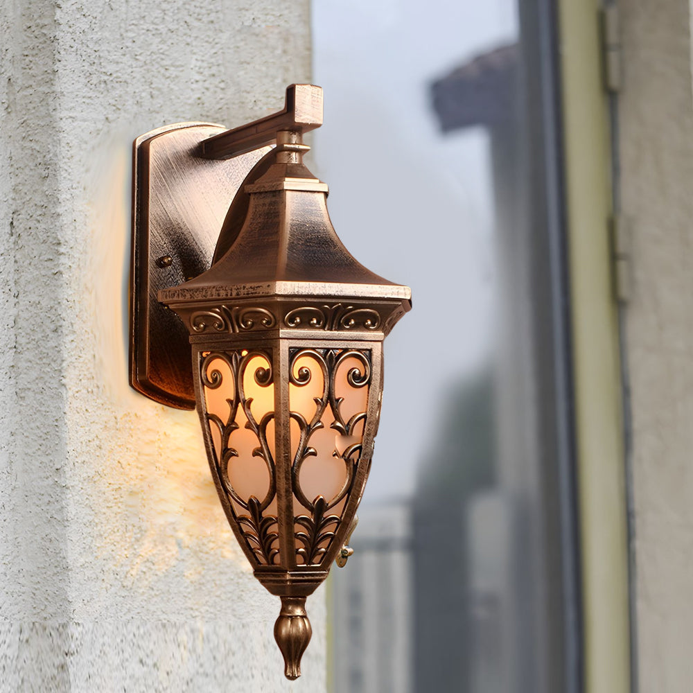 Outdoor Vintage Bronze Wall Light 1-light Wall-Mount Lantern | Kalsten
