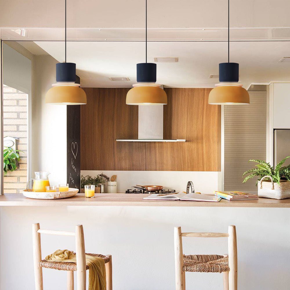 Kalsten | Nordic Color Block Pendant Light Fixture - Modern Hanging Lamp for Kitchen & Dining Room