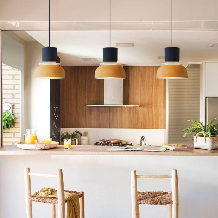Kalsten | Nordic Color Block Pendant Light Fixture - Modern Hanging Lamp for Kitchen & Dining Room