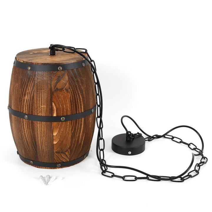Retro wooden wine barrel pendant lamp | Kalsten