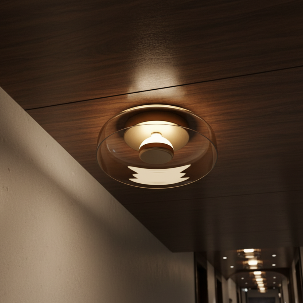 Halo Layered-Glow Glass Dish Sconce