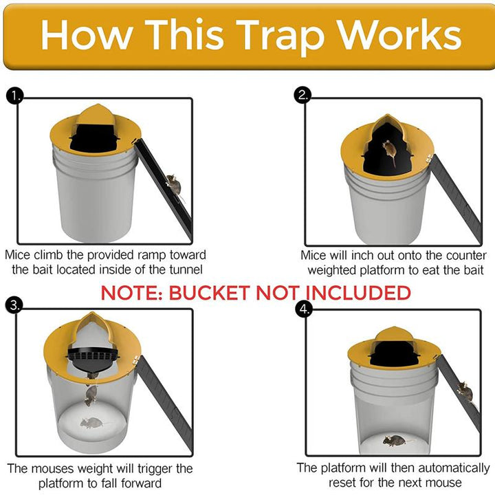 Auto Reset Flip N Slide Bucket Lid/Rat Trap | Kalsten
