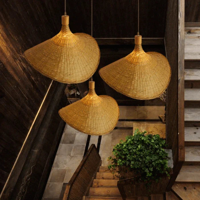 Wicker Pendant Lamp - RusticWeave | Kalsten