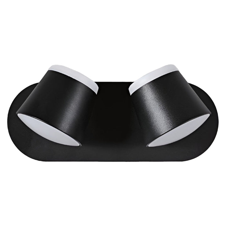LED Wall Sconce – Adjustable Up Down Light Black Aluminum (13cm / 5in) | Kalsten