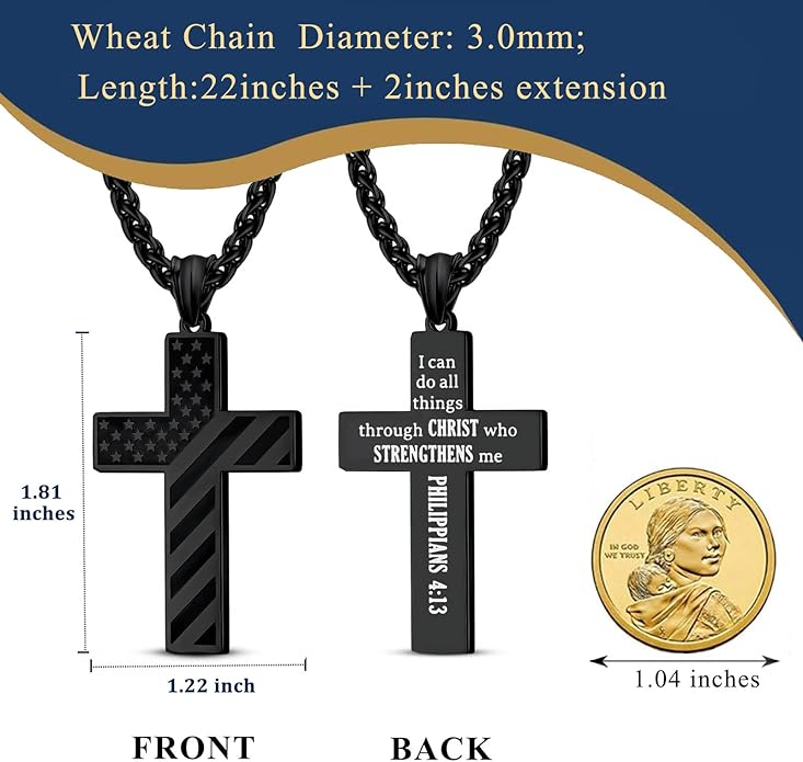 Kalsten | IronPride Cross American Flag Cross Necklace