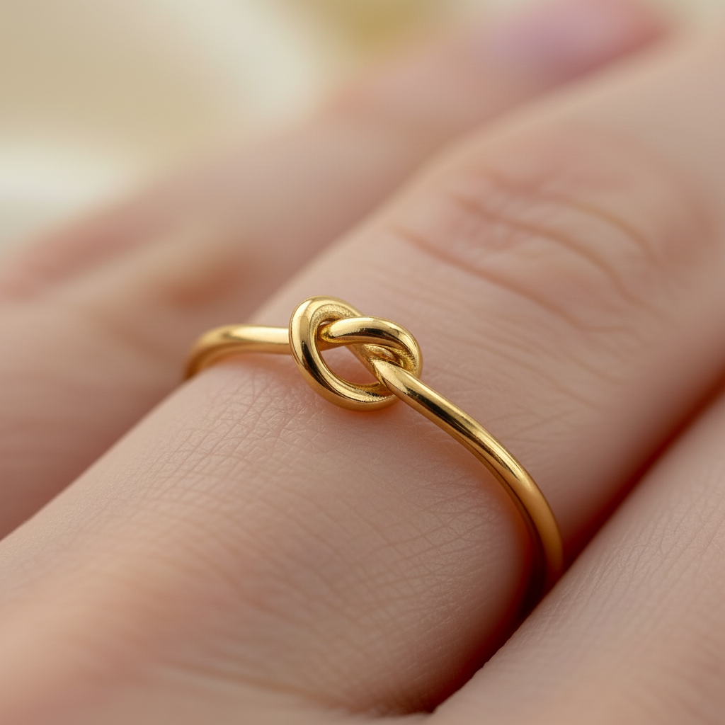 Kalsten | Dainty Heart Knot Bond Ring