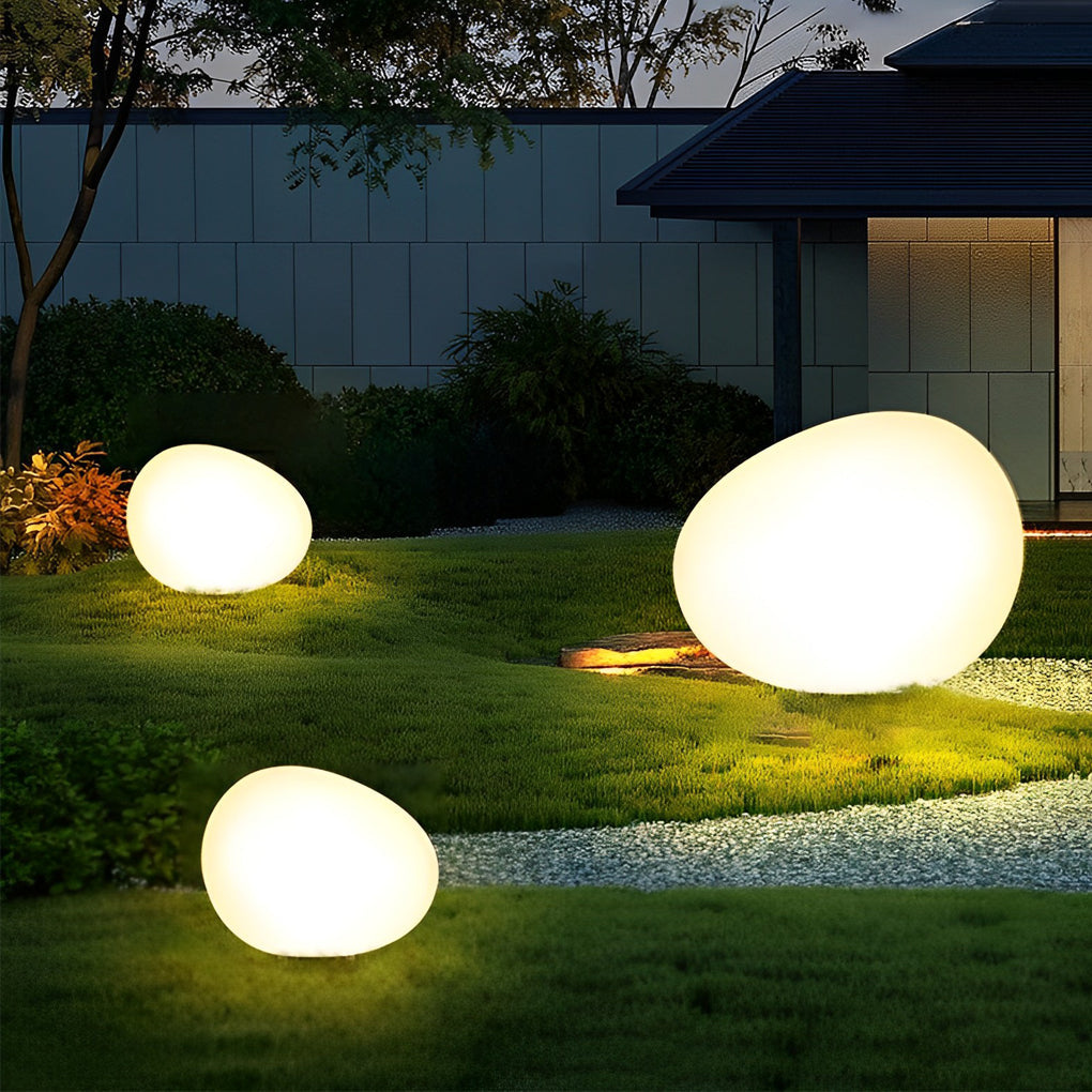 Cobblestone Shaped LED 3 Step Dimming Modern Outdoor Lights Lawn Lamp | Kalsten