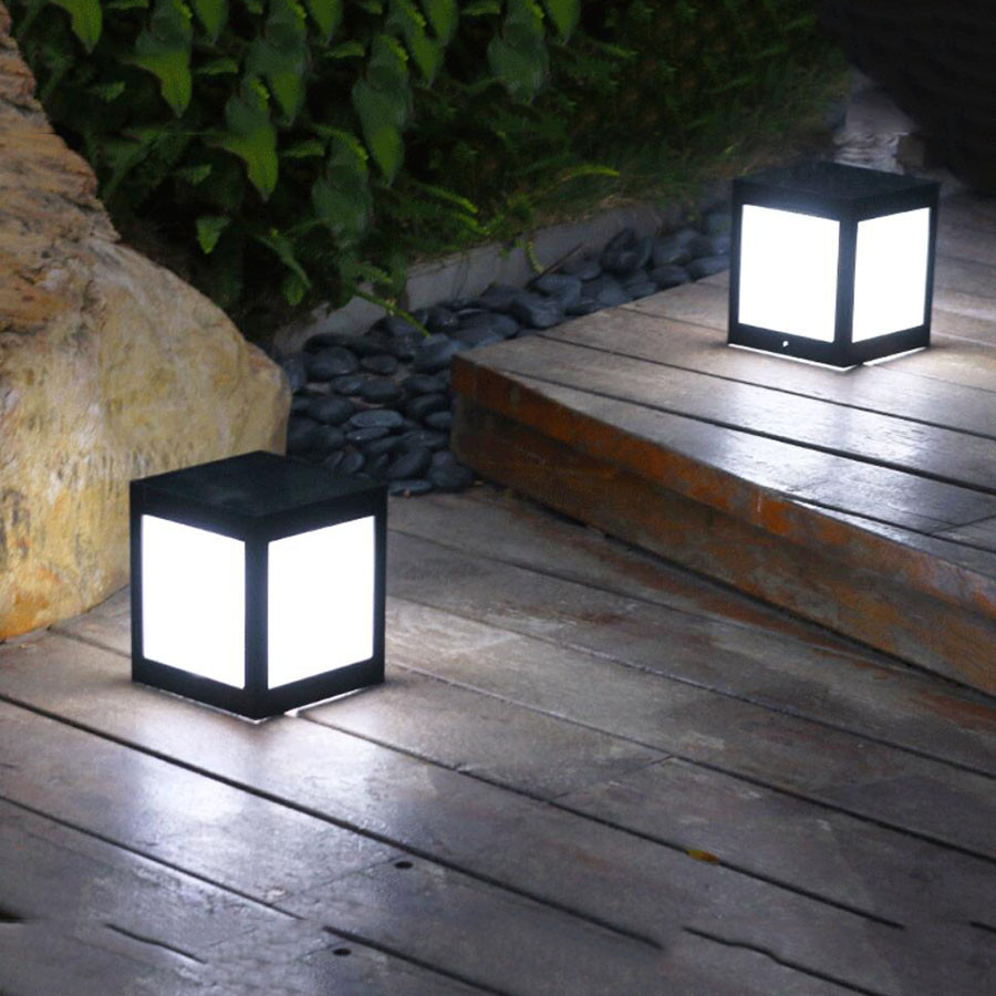 Skanto | Square Solar LED Garden Lamp – Decorative Outdoor Lighting for Paths and Patios