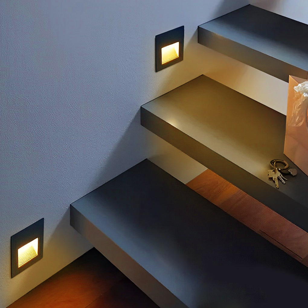 Visual Comfort Wall Recessed LED 3W Aluminum Modern Architectural Step Lights | Kalsten