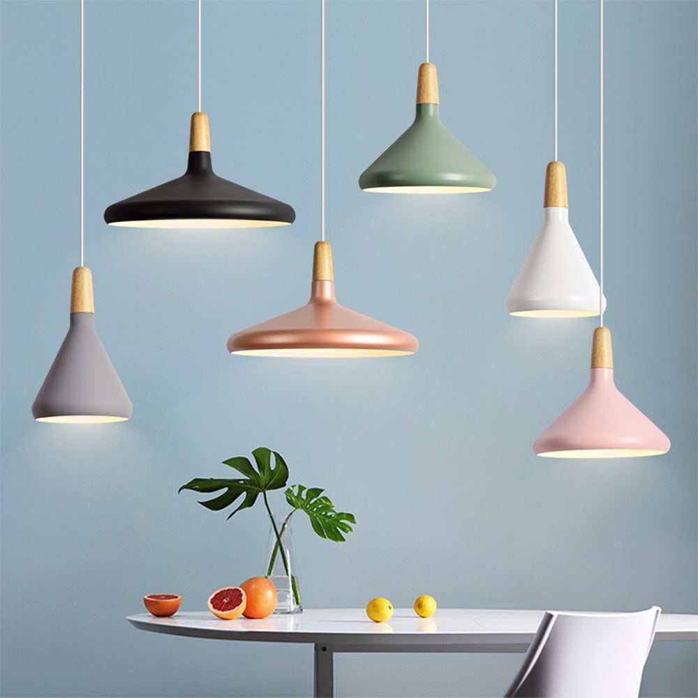 Contemporary Conical Colorful Metal Pendant Lamp | Kalsten