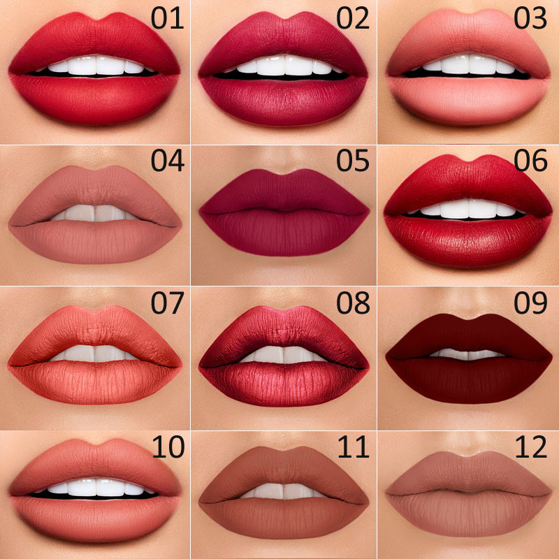 Karnz | 2-in-1 Dual Lipstick & Lip Liner | Matte Texture & Long-Lasting Finish | Highly Pigmented & Waterproof | 12 Shades for Precision Makeup
