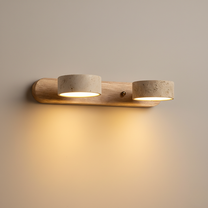 Travertine Adjustable Spotlight Wall Sconce