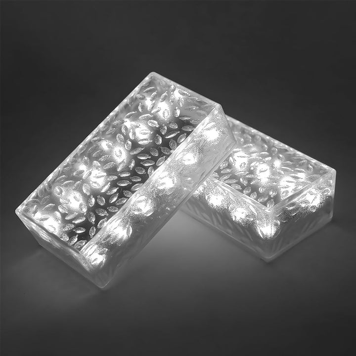 2Pcs Solar LED 10 Hours Max Brick Lights for Modern Outdoor Step Deck Ambiance - Rectangular | Kalsten