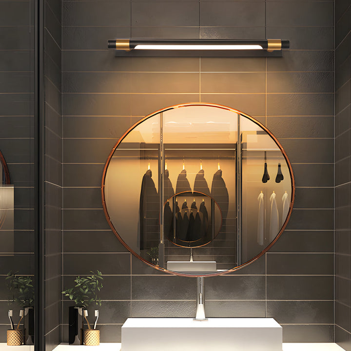 120° Rotatable Flush-Mount Bathroom Vanity Light with Linear Bar and Elegant Finishes | Kalsten