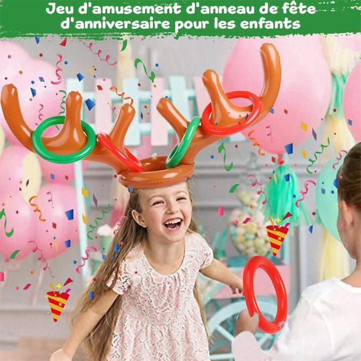 Christmas Reindeer Wooden Ring Toss Game | Kalsten