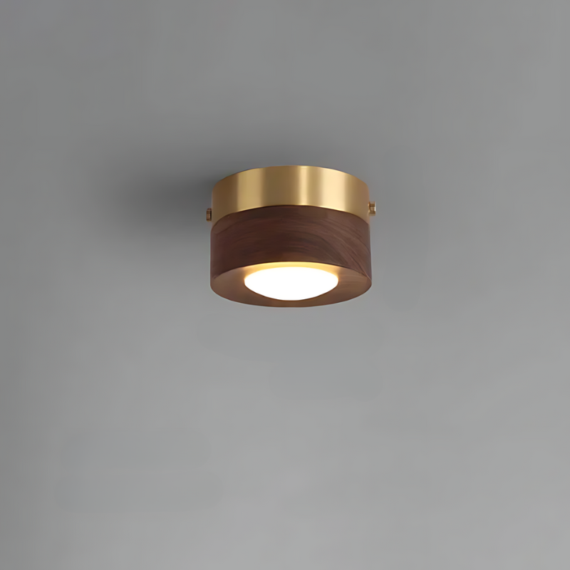 Kalsten | Walnut ceiling lamp with LED spotlight