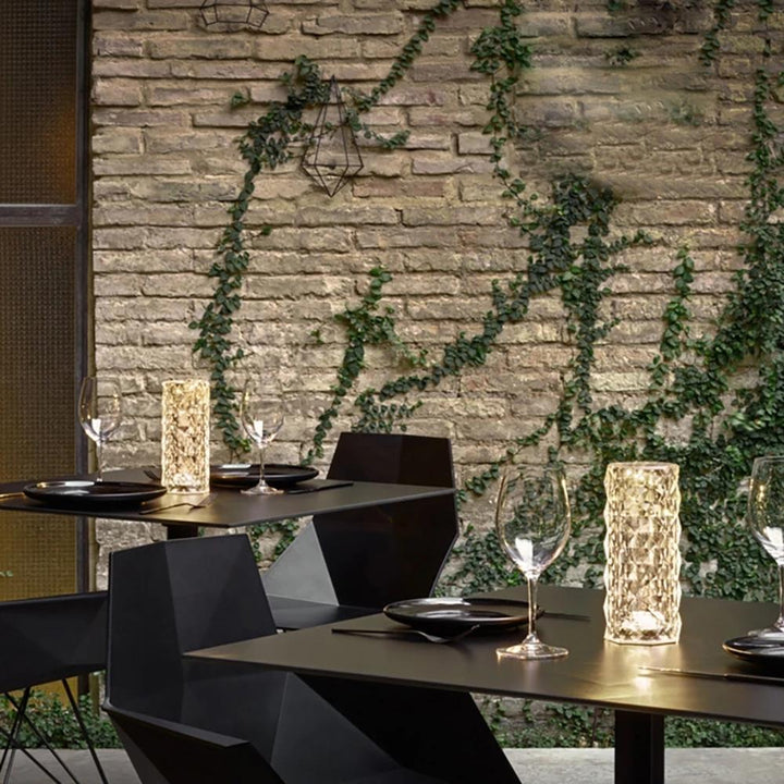 Rose Rays Crystal Diamond Table Lamp | Kalsten