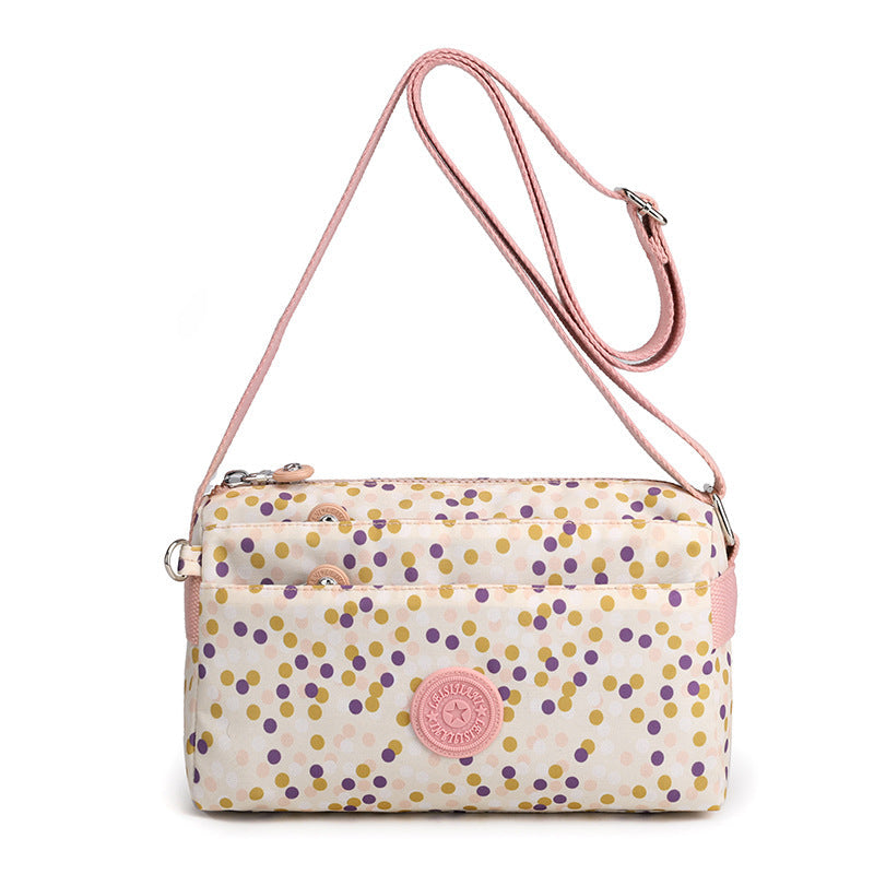 Women's Casual Multi-layer Fashionable Simple Shoulder Bag Made of Nylon | Kalsten